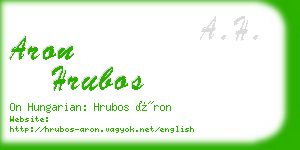 aron hrubos business card